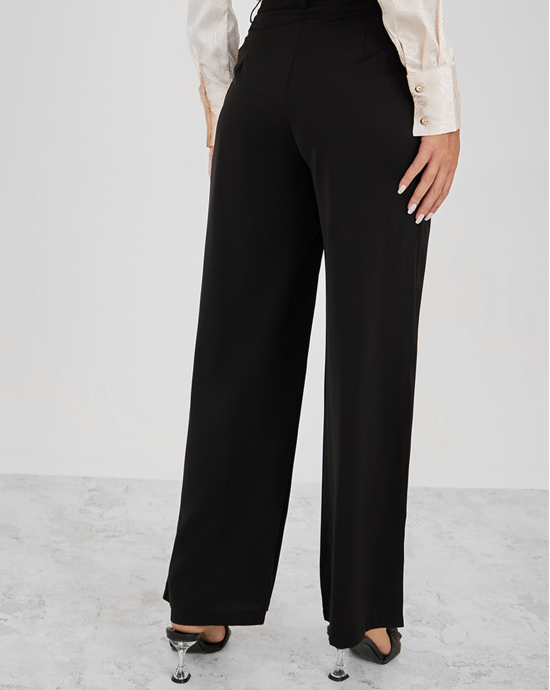 Figure-flattering Versatile High-waisted Wide Leg Trousers Summer Women  Long Suit Pants Floor-Length Loose Pant Casual Chic Wear - AliExpress