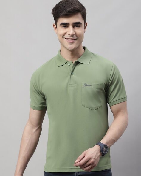 Regular Fit Polo T-Shirt with Patch Pocket