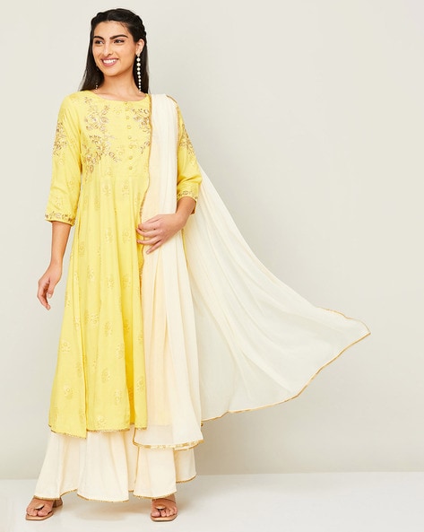 Buy Green Kurta Suit Sets for Women by Melange by Lifestyle Online |  Ajio.com