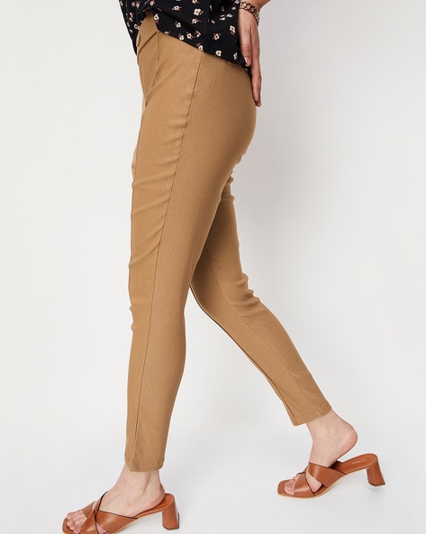 Ankle Length Pleat-Front Pants