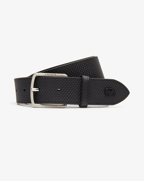 Lacoste Men's Engraved Buckle Belt