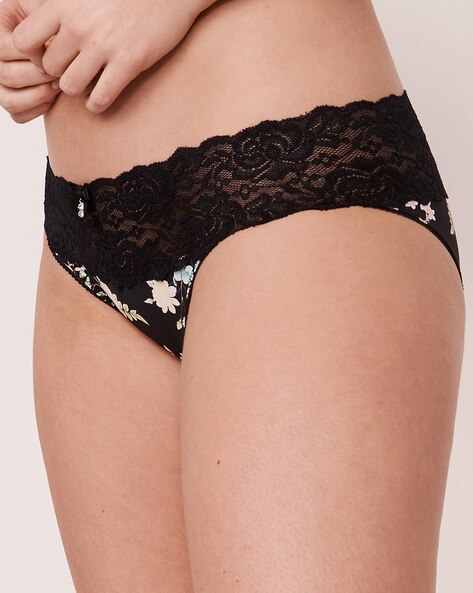 Lace Hipster Panties with Elasticated Waist