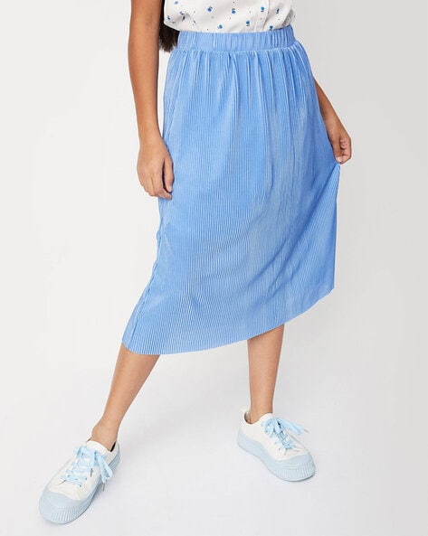 Buy online Blue Flared Skirt from Skirts & Shorts for Women by