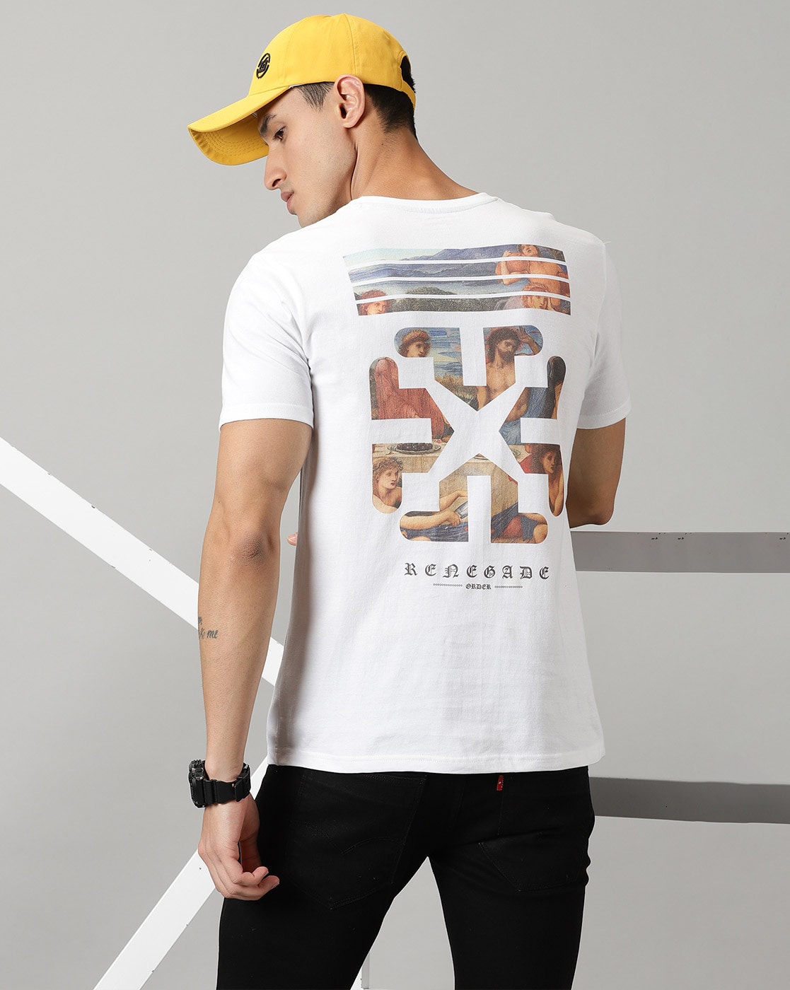 Buy White Tshirts for Men by THE HOLLANDER Online