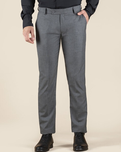 Buy Men Grey Solid Slim Fit Formal Trousers Online  633076  Peter England