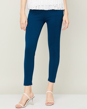 Buy Blue Trousers & Pants for Women by CODE BY LIFESTYLE Online