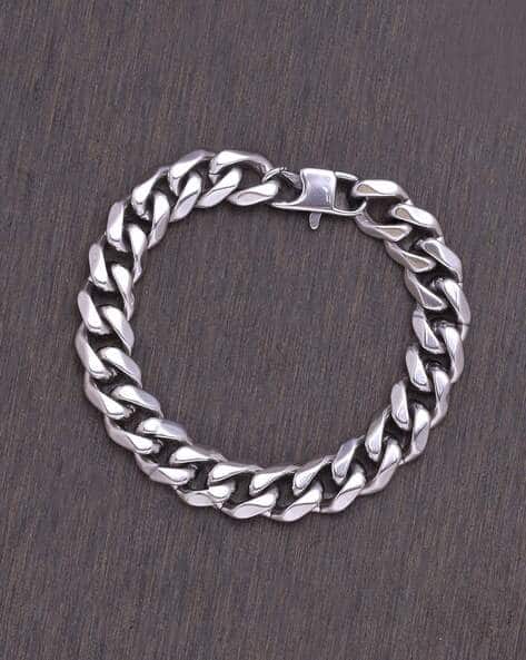 Buy Silver-Toned Bracelets & Kadas for Men by Yellow Chimes Online