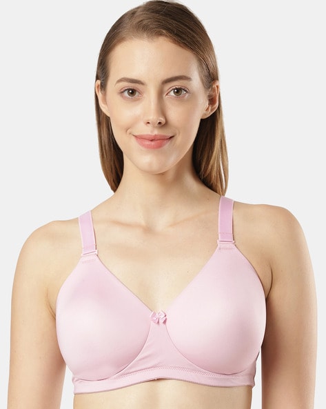 Buy Women's Wirefree Padded Super Combed Cotton Elastane Stretch Medium  Coverage Multiway Styling T-Shirt Bra with Detachable Straps - Beet Red  Online at Best Prices in India - JioMart.