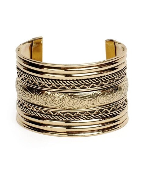 Buy Gold Cuff Bracelet for Men. Gold Plated Braided Bracelet for Men. Mens  Bracelet in Gold Plated Stainless Steel. Mens Gold Bangle Bracelet Online  in India - Etsy