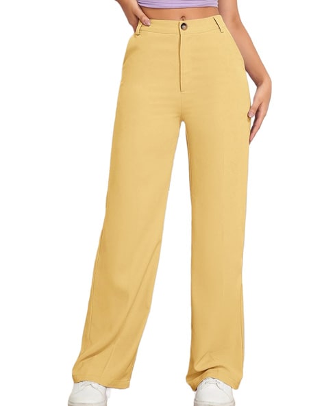 FNOCKS Regular Fit Women Beige Trousers - Buy FNOCKS Regular Fit Women  Beige Trousers Online at Best Prices in India