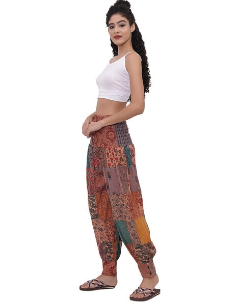 Buy White  Green Printed Tulip Pants Online  W for Woman