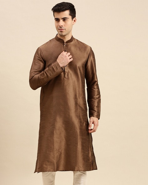 Sanwara Long Kurta with Mandarin Collar