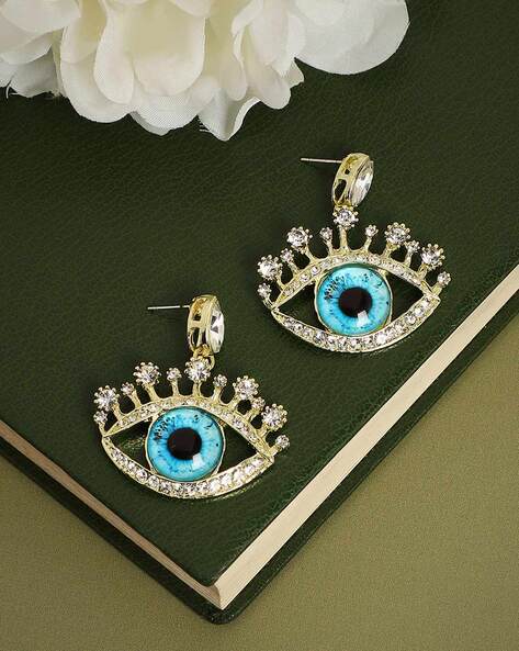 Send Black White Evil Eye Earrings Gift Online, Rs.799 | FlowerAura