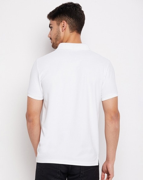 Plain white hotsell collared t-shirt