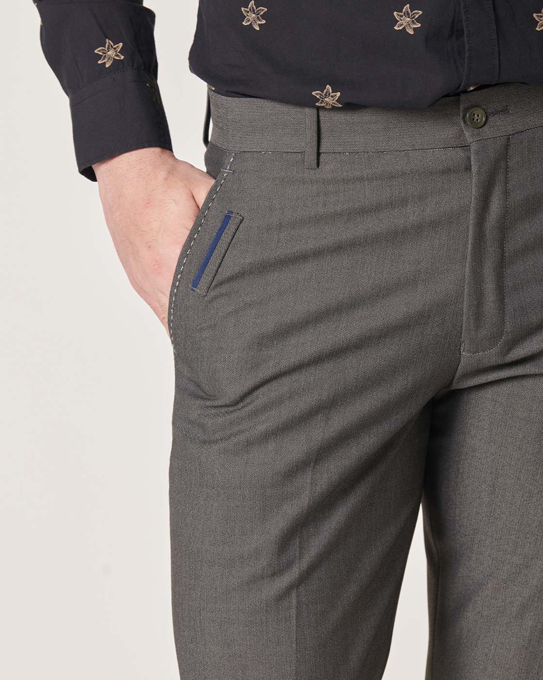 Buy Grey Trousers & Pants for Men by Mr Button Online