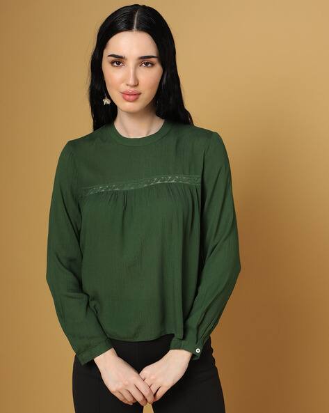 ISCENERY BY VERO MODA Vmi Jolie Top with Lace Panel