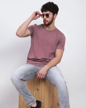 T shirt and sales jeans combination for man