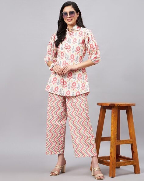 Buy Haute And Humble Printed Tunic With Trousers Co Ords - Co Ords for  Women 26758154 | Myntra