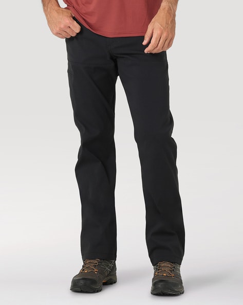 Wrangler Straight Fit Flat-Front Trousers