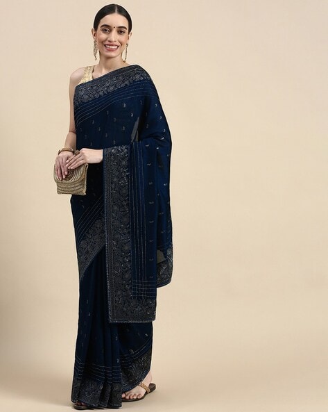 Buy Grey Sarees for Women by Saree mall Online | Ajio.com