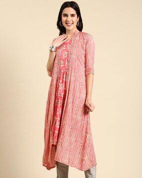 showoff Striped A-Line Kurta-picture-51