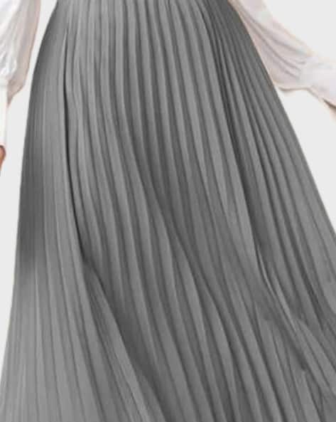 Pleated A-Line Skirt