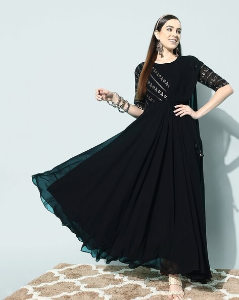 Gold Glitter Star Vintage Ball Gowns Couture Black Debut Dresses FD177 –  Viniodress