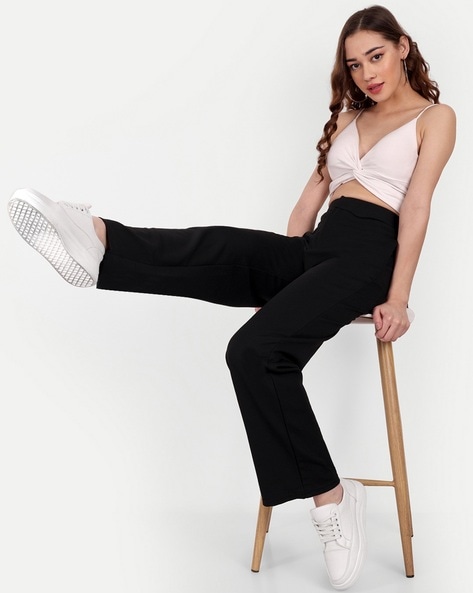 Buy Black Trousers & Pants for Women by Broadstar Online