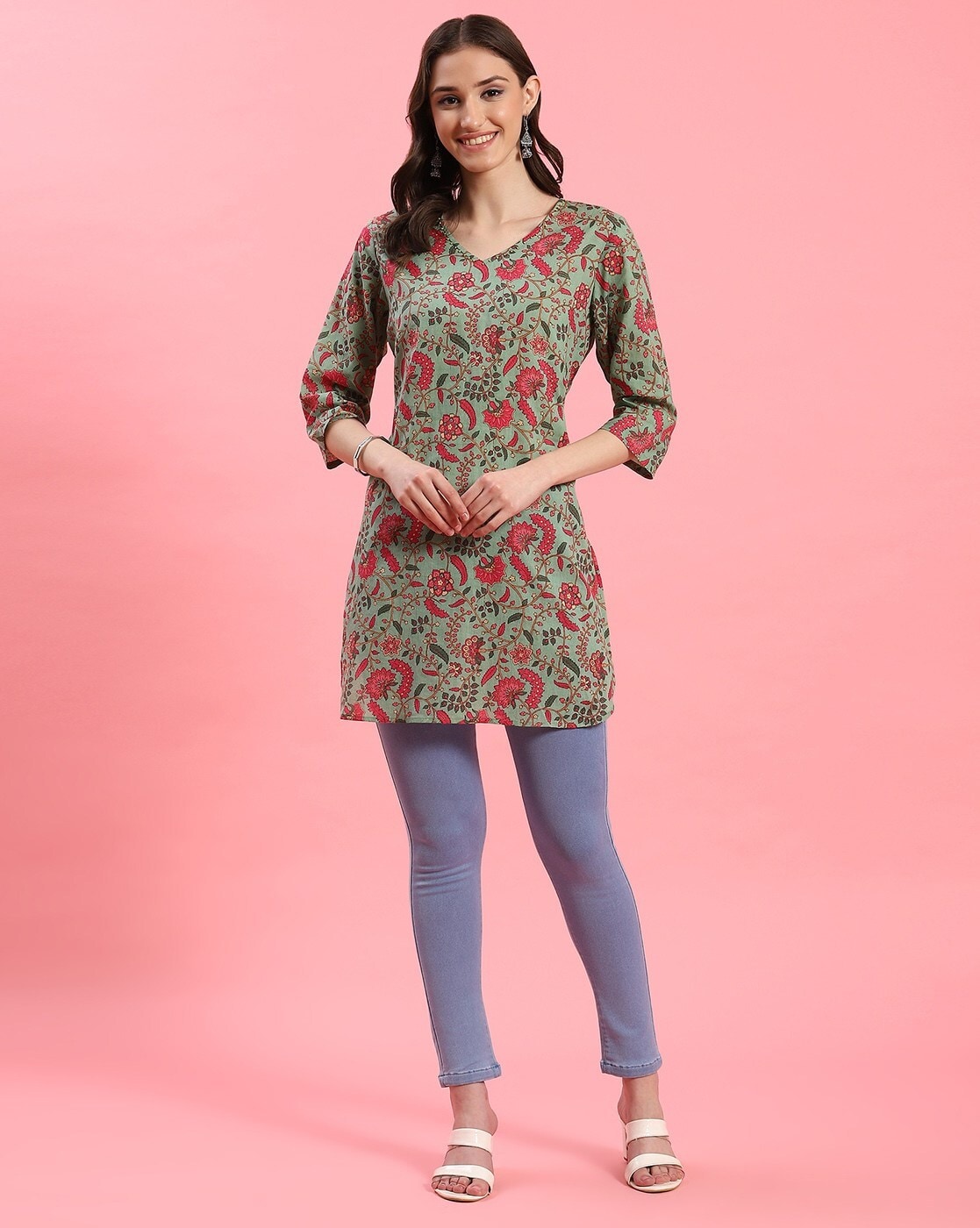 Trendy Presents Shree Collection Of Heavy Rayon Printed Casual Wear Short  Kurtis