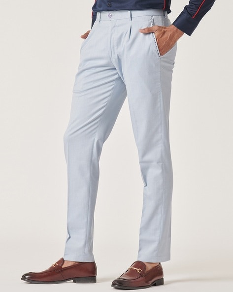 Buy Blue Trousers & Pants for Men by Mr Button Online