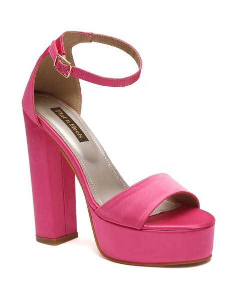 Buy Fuchsia Heeled Sandals for Women by Flat n Heels Online Ajio