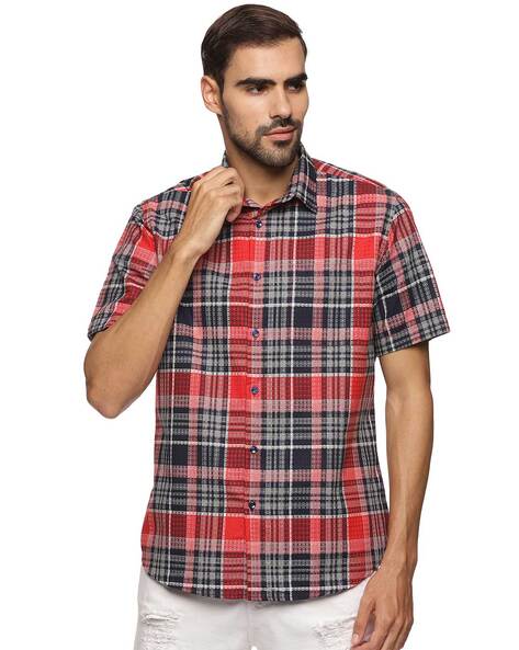 Men's Check Shirts, Black & White, Red & More