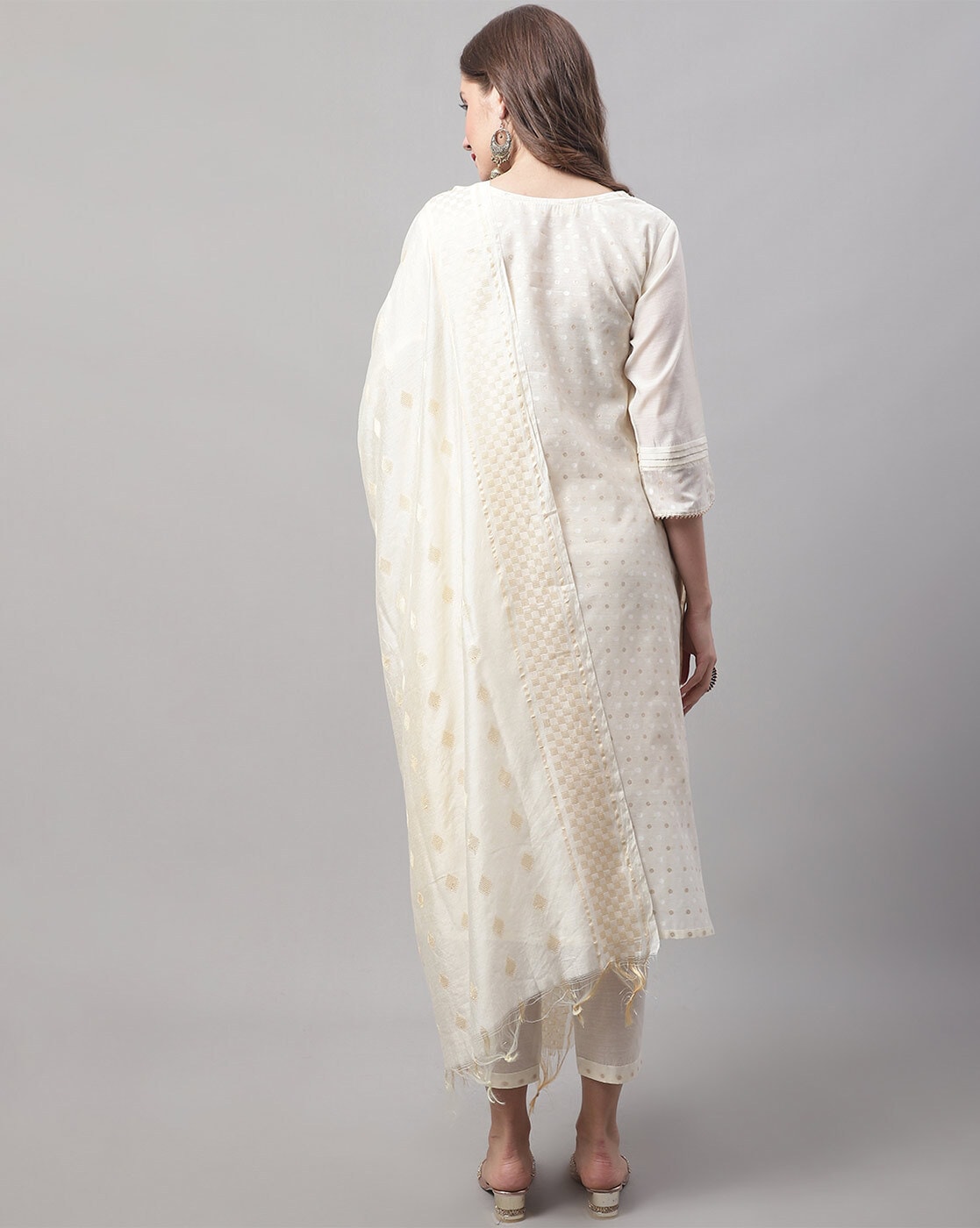 Buy Off White Kurta Suit Sets for Women by VREDEVOGEL Online