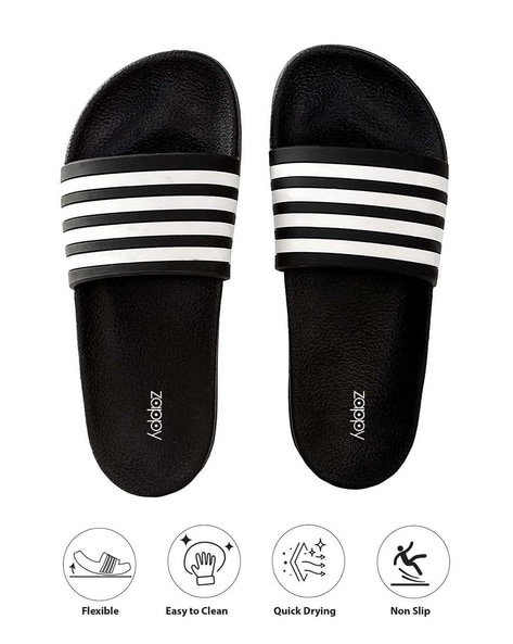 Black and white 2025 striped flip flops