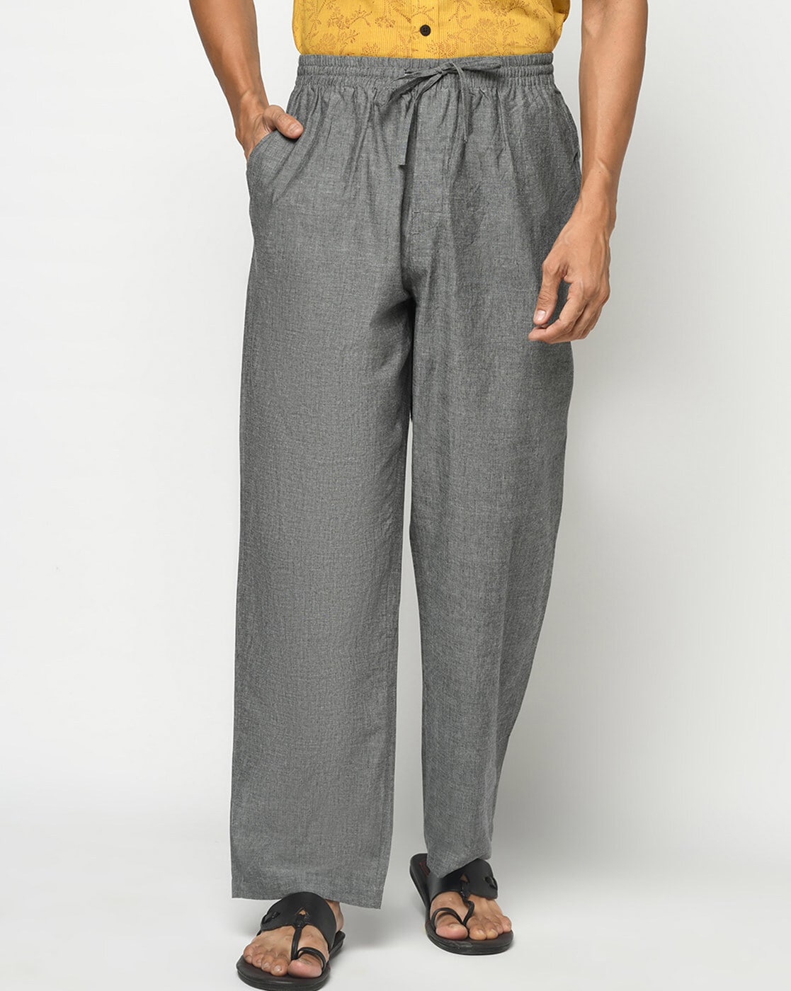 Buy Fabindia Brown Cotton Slim Fit Trouser Pant online
