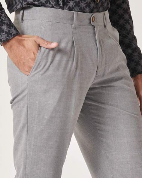 Buy Grey Trousers & Pants for Men by Mr Button Online