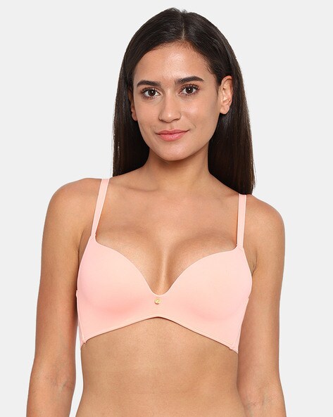 Zivame Lingerie : Zivame Padded Wired Push Up Bra - Pink Online