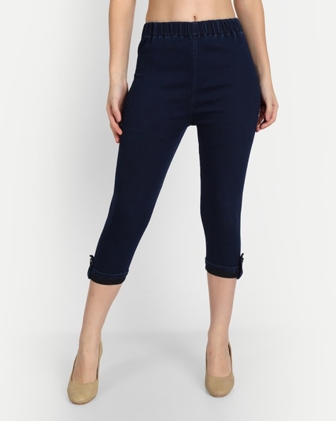 Buy Blue Trousers & Pants for Women by ANGELFAB Online