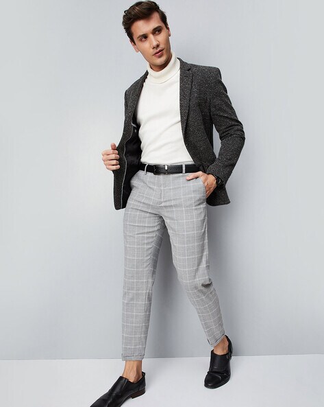 Update more than 91 grey check suit trousers best