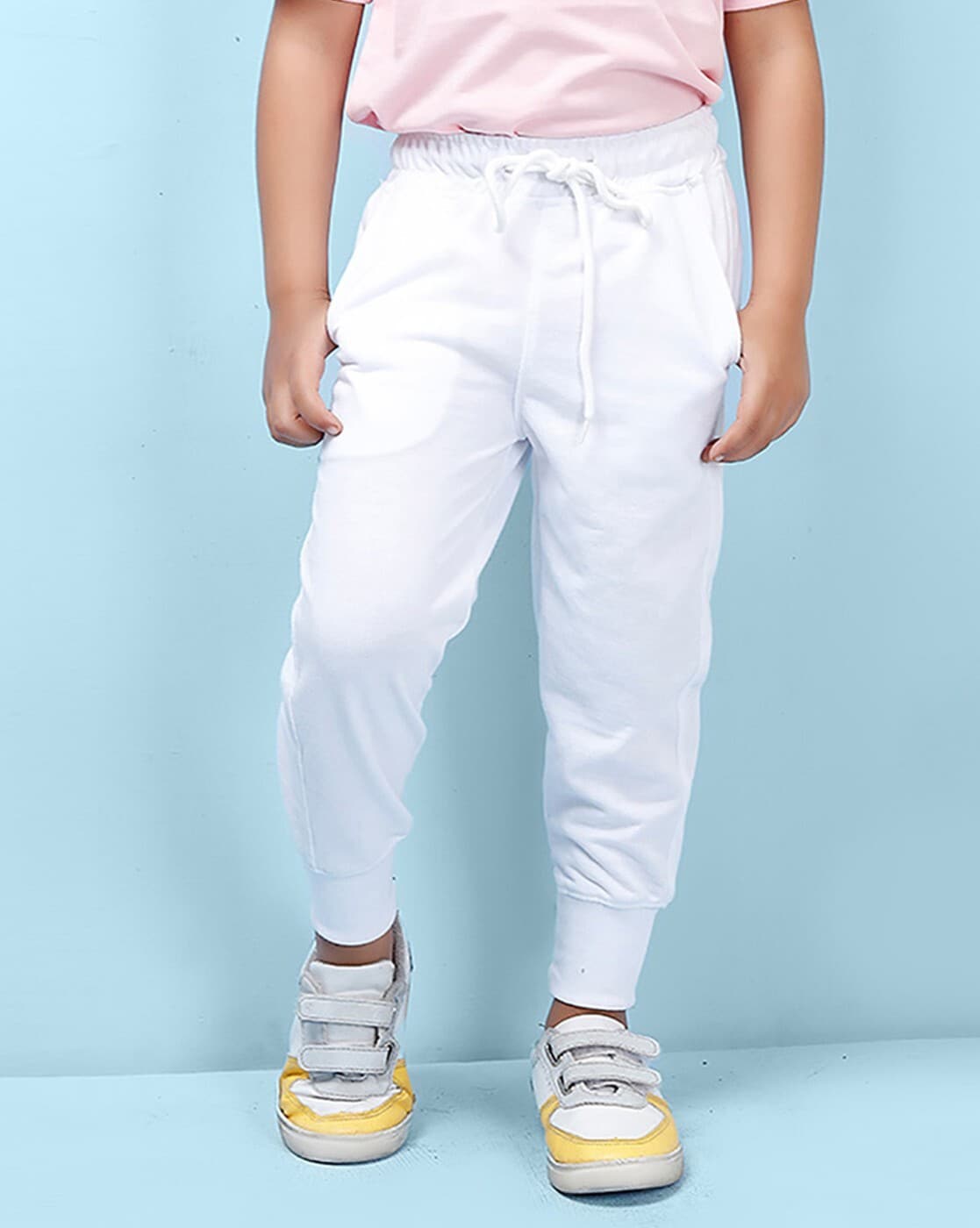 Boys white joggers sale