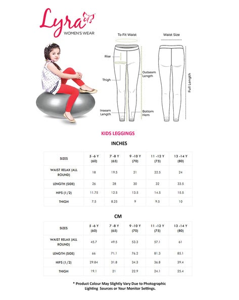 Buy Pink Leggings for Girls by LYRA Online | Ajio.com