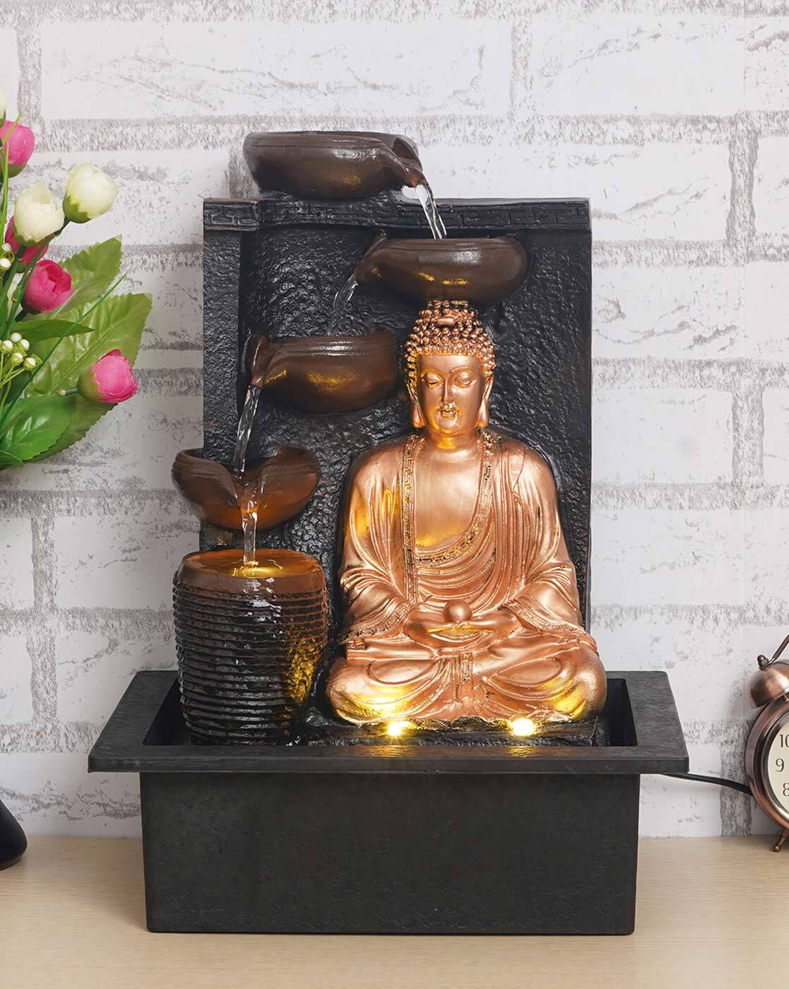 Brown Ploy-resin Fine Finish Buddha Statue Table Top Fountain, 56x 30x 25  Cm at Best Price in Nagpur