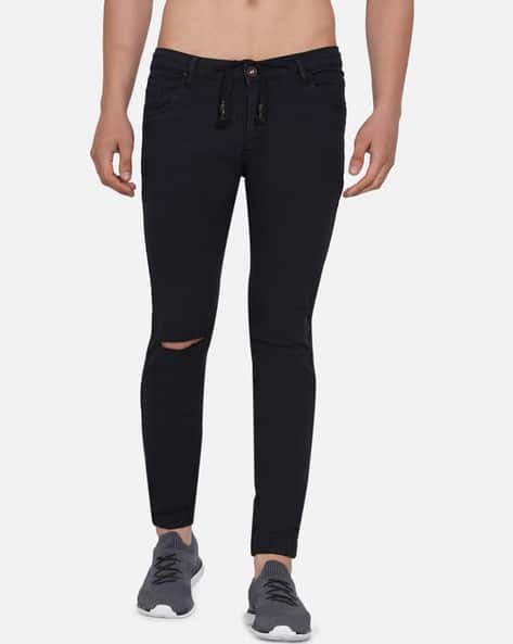 Men Knee-Slit Jogger Jeans