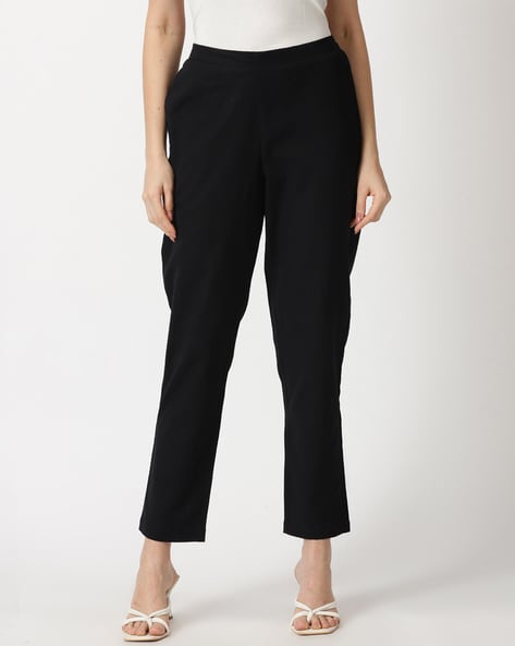 Buy Black Pants for Women by Saffron Threads Online