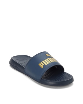 Buy Dark Denim Puma Team Gold Flip Flop Slippers for Men by PUMA