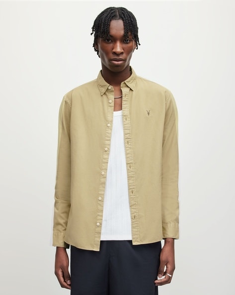 All saints slim fit hot sale shirt