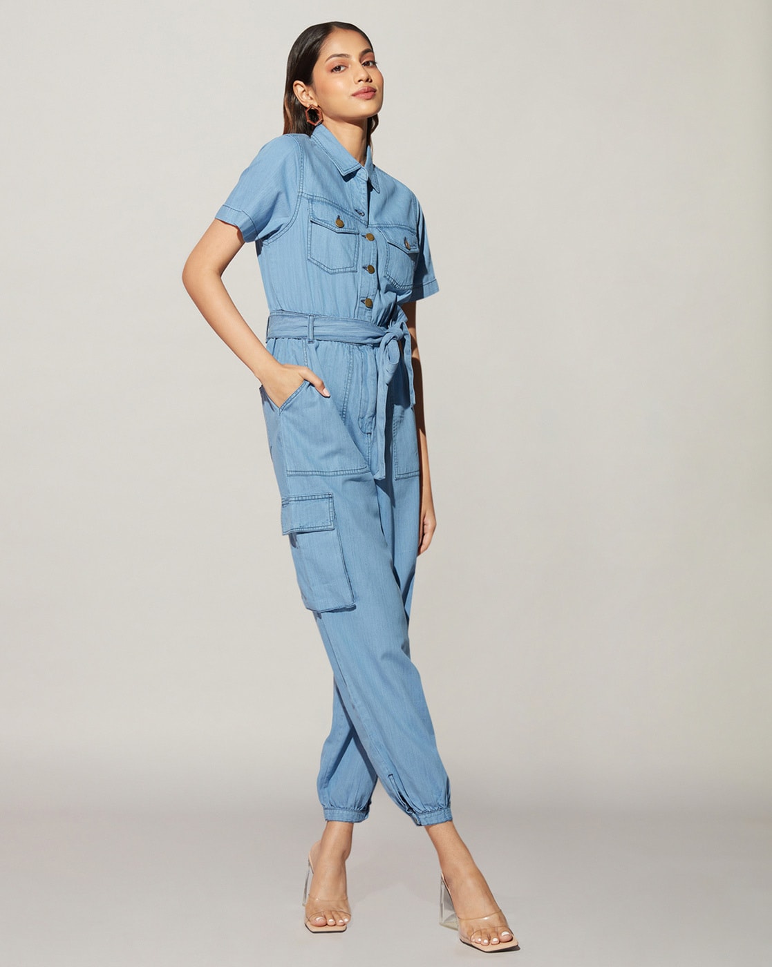 Buy Black Jumpsuits &Playsuits for Women by STYLESTONE Online | Ajio.com
