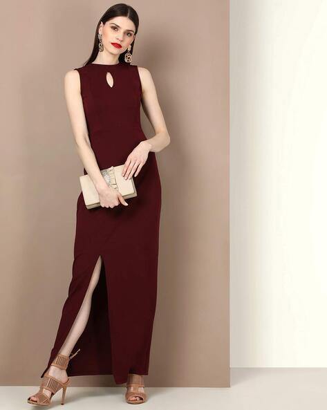 Maroon Dresses for Women by SIDYAL Online | Ajio.com
