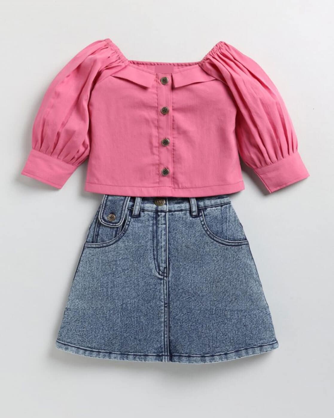 Denim Skirt with Top