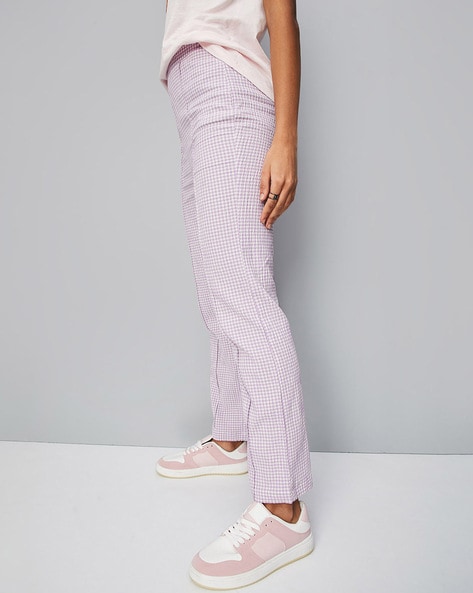 Mast And Harbour Check Trousers - Buy Mast And Harbour Check Trousers  online in India